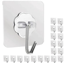 Load image into Gallery viewer, Waterproof and Oilproof Wall Hooks, Sticky Hooks for Kitchen Bathroom Shower Door Outdoor Wall Hanging Door Self-adhesive