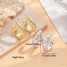Load image into Gallery viewer, серьги Geometric Irregular Metallic Color Earrings for Women 2024 Minimalist Style Personality Earrings Trendy Jewelry Gift