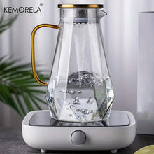 Load image into Gallery viewer, Diamond Texture Glass Teapot Kettle Coffee Pot Water Carafe