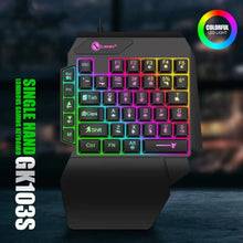 Load image into Gallery viewer, Mini USB Gaming Keyboard Single Hand Backlight 35 Keys Ultra-slim Wired for PC Laptop