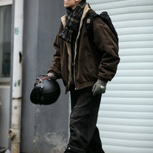 Load image into Gallery viewer, Japanese Vintage Polar Fleece Jacket Men Winter Streetwear Coat