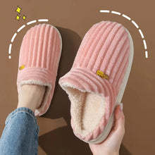 Load image into Gallery viewer, Evshine Soft Sole Slippers For Women Winter Fashion Women Fur Slippers Fuzzy Plush Men Slippers Warm Furry Women Cotton Shoes