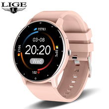Load image into Gallery viewer, LIGE Smart Watch Women Men Full Touch Screen Bluetooth Call Smartwatch Waterproof Sports Fitness Tracker Watches for Android iOS
