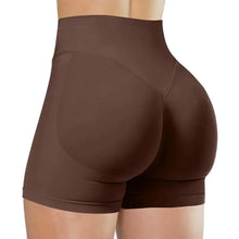 Load image into Gallery viewer, Summer High Waisted Yoga Shorts for Women Fashionable and Sexy Running Fitness Pants Solid Color Yoga Leggings Elastic Tights