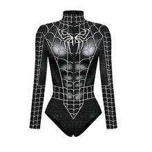 Load image into Gallery viewer, Superhero Spiderman Bodysuit for Women Captain America Cosplay 3D Print Long Sleeve Swimsuit Adult Halloween Carnival Costumes