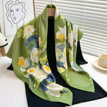 Load image into Gallery viewer, 90*90Cm Square Scarf Twill Silk Feeling Women Head Shawls and Wraps Luxury Hair Tree Print Neck Scarves Hijab Bandana Pashmina