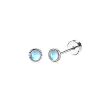 Load image into Gallery viewer, 2PCS/Set Stainless Steel Heart Moon Earbone Stud Screw Ball Stud Earrings for Women Fashion Ear Tragus Cartilage Body Piercing
