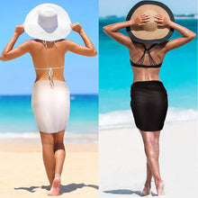 Load image into Gallery viewer, Women Short Sarongs Swimsuit Coverups Beach Bikini Wrap Sheer Short Skirt Chiffon Scarf Cover Ups for Swimwear