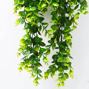 Artificial Hanging Plants – Faux Eucalyptus Leaf Greenery Vine (UV Resistant)
