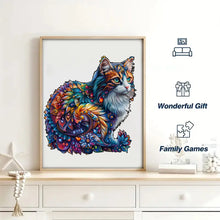 Load image into Gallery viewer, Wooden Puzzle for Adults, Cat Wooden Jigsaw Puzzles for Adults, Unique Animal Shape Wood Cut Puzzles for Family Friend