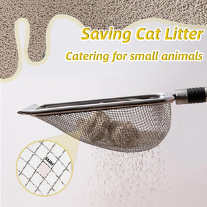 Stainless Steel Cat Litter Scoop Aluminum Alloy Pet Cleaning Tool Durable Handle