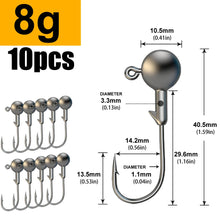 Load image into Gallery viewer, JYJ 1g 2g 3g 4g 5g 10g 20g 22g 25g 28g crank Jig head hook fishing hook head Jig lure hard bait soft worm jig hook for fishing