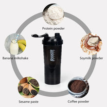 Load image into Gallery viewer, 3-Layer Protein Shaker: Mixing Cup for Bodybuilding and Fitness Drinks