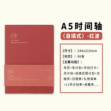 Load image into Gallery viewer, Kinbor Weekly Planner Notebook UnDated Agenda Schedule Daily Monthly Journal Book Portable Record Diary Plan Notepad Stationery