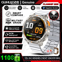 Load image into Gallery viewer, New T-REX3 Ultra 1100mAh Battery SmartWatch 10ATM Waterproof GPS Compass Flashlight 1.7" AMOLED HD Call Sports Smart Watch Men