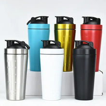 Load image into Gallery viewer, Stainless Steel Protein Shaker Cup Portable Fitness Sports Mug Nutrition Shakers Cup Water Bottles Water Cup Portable Shakers