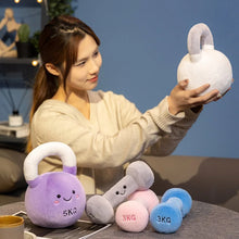 Load image into Gallery viewer, Cartoon Dumbbell Kettlebell Fitness Equipment Plush Toy Cudldy Pillow Soft Doll Huggable Plushies Children's Room Decor Gifts