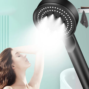 5 Mode Pressure Boost Shower Head Adjustable Large Water Yield Massage Nozzle