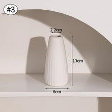 Load image into Gallery viewer, White Ceramic Vases Nordic Decorative Vasen Ornaments Home Living Room Decor Flower Arrangements Sketching Props Desktop Decor