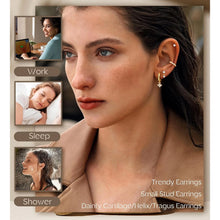 Load image into Gallery viewer, Bobisty 1pc Earrings Surgical Stainless Steel Earrings for Women Dainty Flat Back Earring Stud Hoop Cartilage for Sensitive Ears