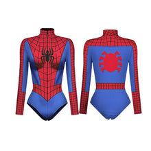 Load image into Gallery viewer, Spiderman Swimsuit for Women One-piece Swimsuits Superhero Jumpsuit The Amazing Spider-Man Cosplay Costumes T Shirts Bodysuit