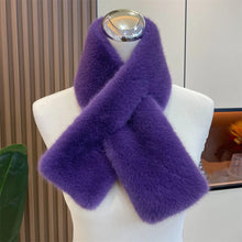 Load image into Gallery viewer, Women Faux Rabbit Fur Scarf Winter Warm Soft Neck Warmer