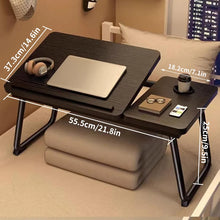 Load image into Gallery viewer, Laptop Desk, Laptop Bed Table With Foldable Legs &amp; Cup Slot, Reading Holder Notebook Stand Breakfast Bed Tray Book Holder