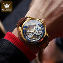 Load image into Gallery viewer, OLEVS 6661 Top of the line Original Skeleton Men's Automatic Mechanical Watch Waterproof and Luminous Men's Watch Reloj Hombre