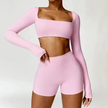Load image into Gallery viewer, 2PCS Yoga Suit Sports Set Women Quick-Drying Gym Set Women Tracksuit Running Workout Long Sleeve Sports Shirt Yoga Clothing