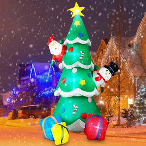Christmas Inflatable Decoration Toy Built-in LED Lights Inflatable Model Ornament Xmas Party New Year Garden Indoor Outdoor Deco