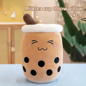 Plush Milk Tea Cup Pillow - Cute Boba Pearl Doll - Creative Simulation Decoration Toy