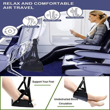 Load image into Gallery viewer, Portable Airplane Footrest Adjustable Height Travel Carry-On Leg Support Pillow