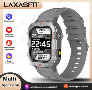 Outdoor Military Smartwatch – Bluetooth Calling, 1.73” LED Display, Sports & Fitness Watch