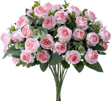 Load image into Gallery viewer, 10-Head Artificial Silk Rose &amp; Peony Bouquet with Eucalyptus - Wedding &amp; Home Décor