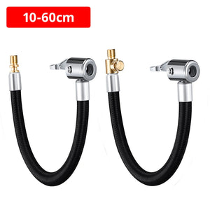 Car Tire Inflator Hose Extension Tube Adapter Air Pump Accessory Twist Tyre Chuck