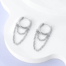 Load image into Gallery viewer, 925 Silver Hoop Earrings  For Woman Pendientes Zircon Heart Shape Star Eardrop Original Earring Fashion Jewelry