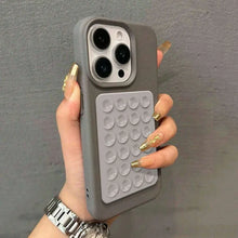 Load image into Gallery viewer, Luxury 3D Suction Cup Stand Litchi Pattern Phone Case For iPhone 17 16 15 14 Pro Max Plus 11 12 13 Pro Max X XR XS 16E Cover