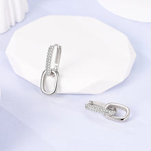 Load image into Gallery viewer, 925 Silver Hoop Earrings  For Woman Pendientes Zircon Heart Shape Star Eardrop Original Earring Fashion Jewelry