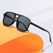 Load image into Gallery viewer, Women Men Square Sun Glasses Retro Polygon Sunglasses Female Black Vintage Fashion Ladies Oculos De Sol Double Beam Eyeglasses