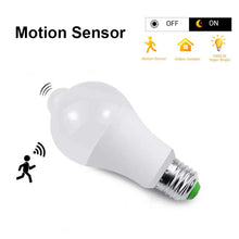 Load image into Gallery viewer, E27 LED Bulb with PIR Motion Sensor - 110V/220V - Dusk to Dawn Light - 12W/15W/18W