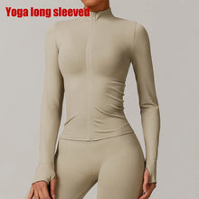 Load image into Gallery viewer, Seamless Long Sleeve Sports Jacket Women Zip Fitness Yoga Shirt Gym Top Activewear Running Coats Workout Clothes For Cycling