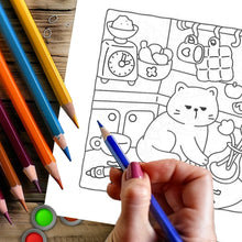 Load image into Gallery viewer, 28 Pages Cat's Daily Life Coloring Book for Adult | Colouring Book, Drawing Supplies for Christmas, Thanksgiving