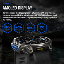 Load image into Gallery viewer, NEW 2025 Zeblaze VIBE 8 Voice Calling 1.43" AMOLED Display Smart Watch Built-in Flashlight Heart Rate Blood Pressure Smart Watch