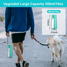 Load image into Gallery viewer, Portable Foldable Dog Water Bottle Dispenser for Hiking, Travel, French Bulldog Pet Supplies