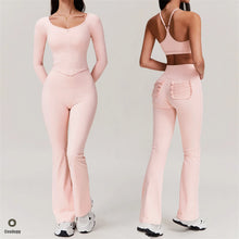 Load image into Gallery viewer, QK Pocket Flare Yoga Pant Women Gym Trouser Activewear Female Sports Legging Woman Quick-Dry Running Fitness Clothes XP20