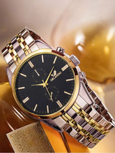 Load image into Gallery viewer, Men&#39;s Watch &amp; Bracelet Set! Gold, Big Dial, Gift Set