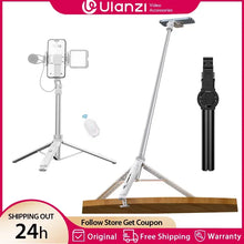 Load image into Gallery viewer, Ulanzi TT88 1.44M Overhead Selfie Stick Phone Tripod with Magnetic Clamp Wireless Remote Extension Tripod for LiveStreaming Vlog