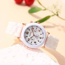 Load image into Gallery viewer, Fashion Simple Set Watches Luxury Men Women Quartz Silicone Silver Business Bracelet