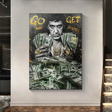 Load image into Gallery viewer, Scarface Tony Montana Motivational Money Quote Canvas Wall Art – Home &amp; Office Décor