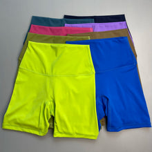 Load image into Gallery viewer, Solid Color Women Fitness Sports Short High Waist Yoga Short Leg Cycling Comprehensive Training Jog Squat Proof Internal Pocket